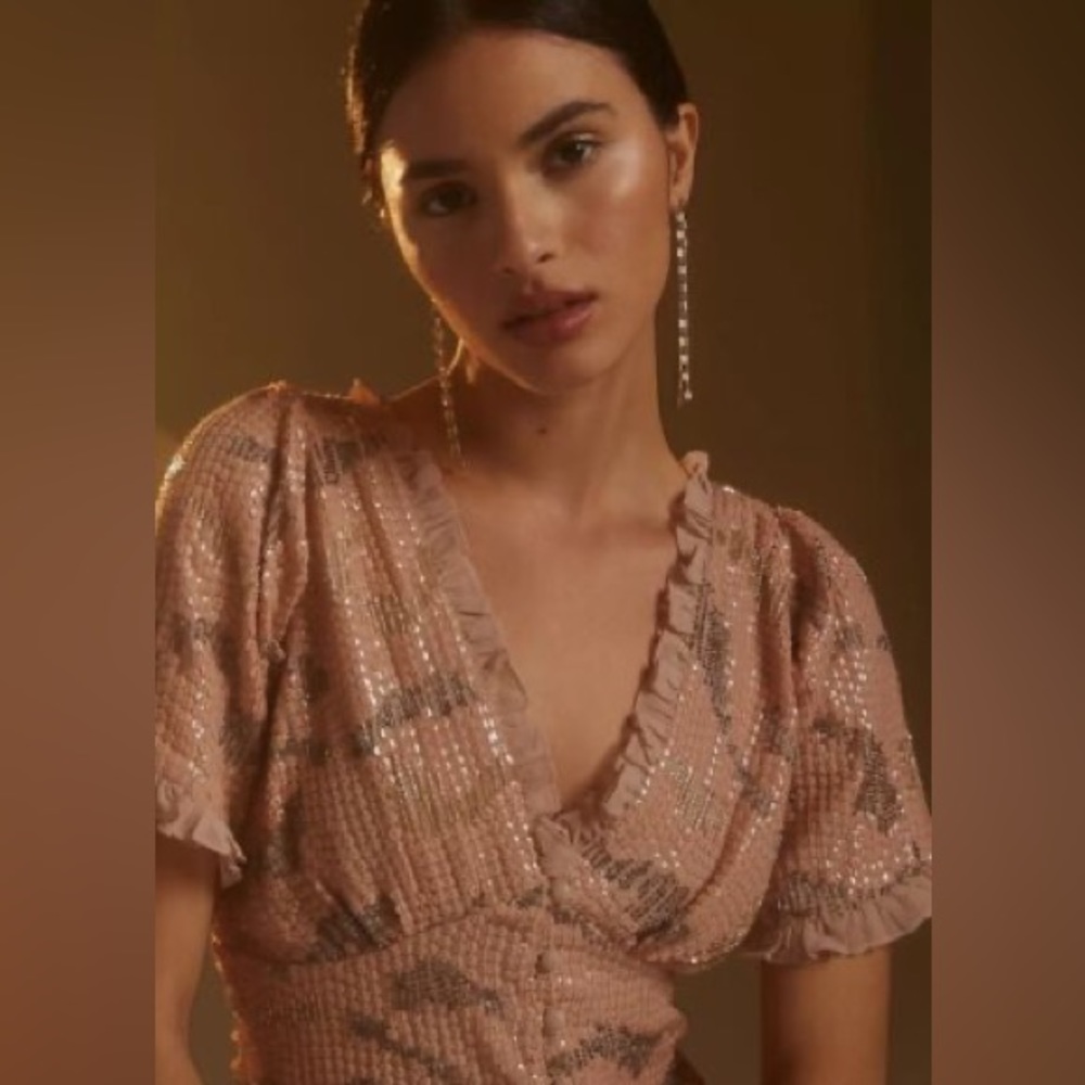 Anthropologie Plus Forever The Girl Sequin Blouse NWT Sz 2X - Picture 4 of 4